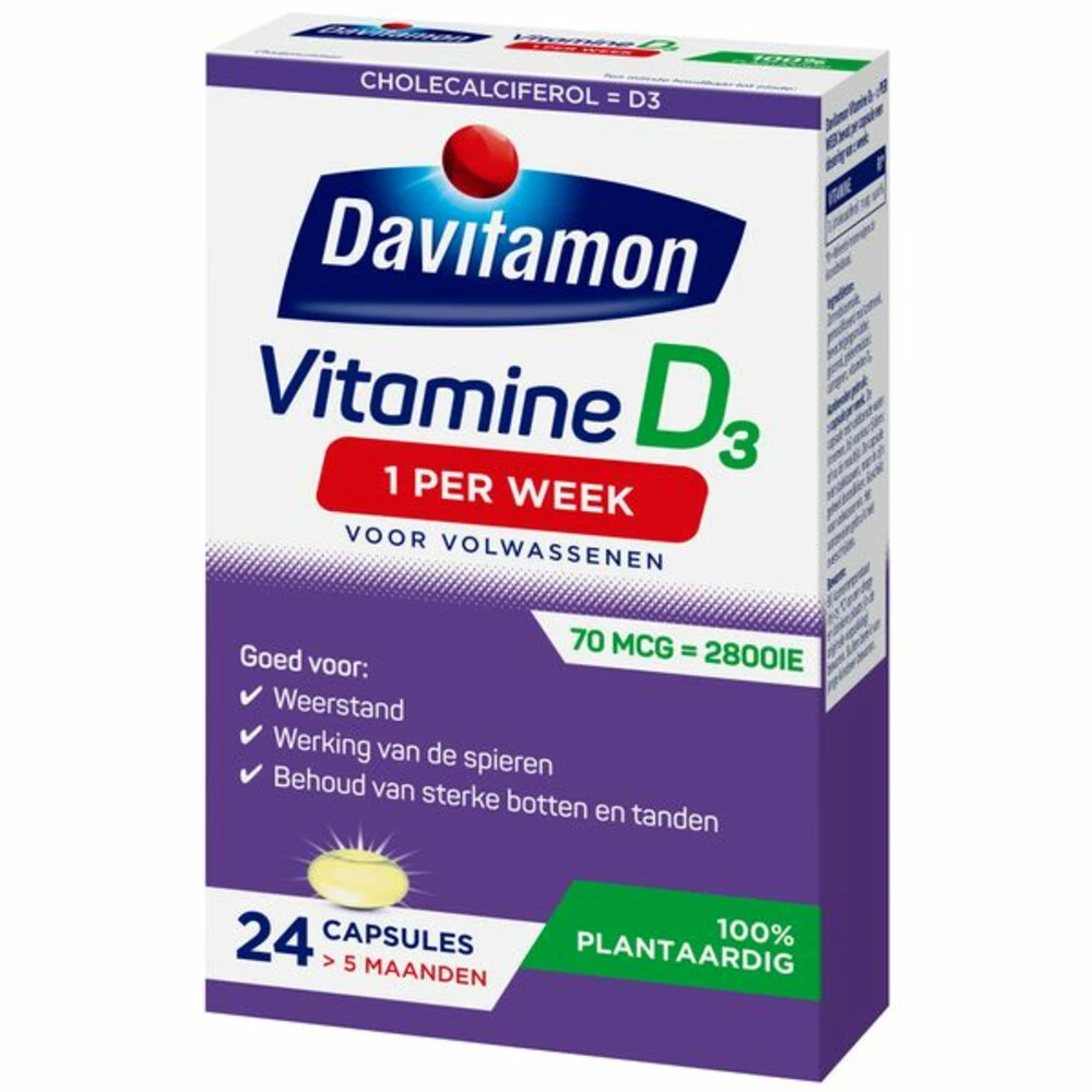 Davitamon Davitamon Vitamine D 1 Per Week 100% Plantaardig 3 Davitamon Davitamon Vitamine D 1 Per Week 100% Plantaardig - Afbeelding 3