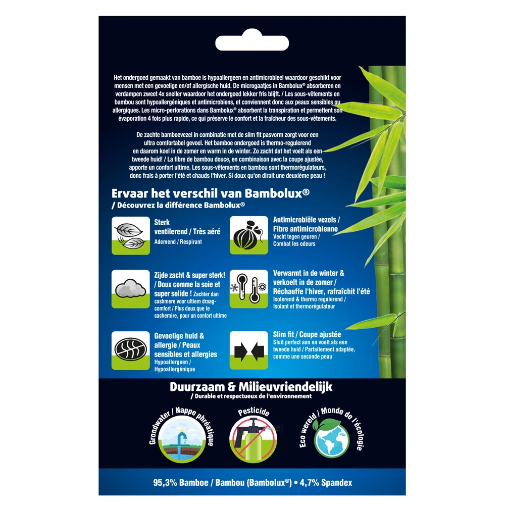 Lucovitaal Bamboe Hipster Maat XL 2 Lucovitaal Bamboe Hipster Maat XL - Afbeelding 2
