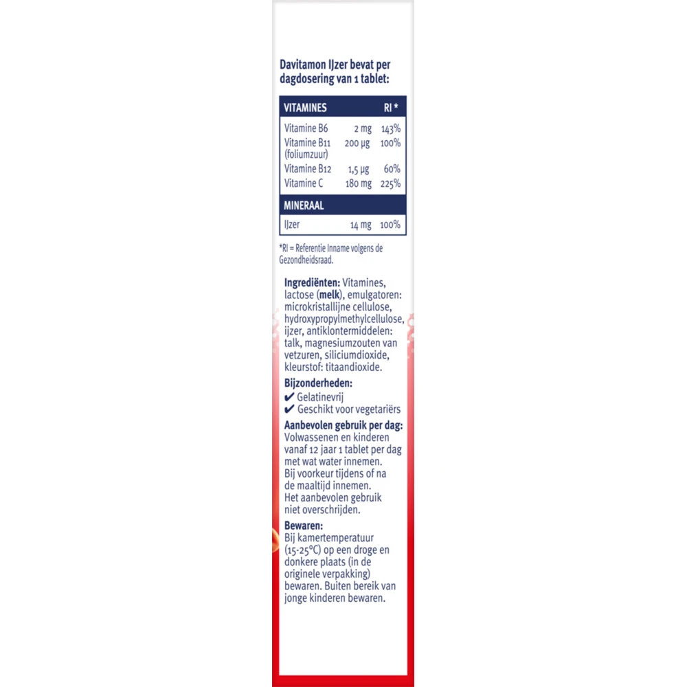 2x Davitamon IJzer Met Vitamine B12 3 2x Davitamon IJzer Met Vitamine B12 - Afbeelding 3