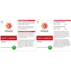 Vitals Acetyl-l-carnitine 500 Mg 6 Vitals Acetyl-l-carnitine 500 Mg -Gezondheidszorg Leveringen 1023935 3