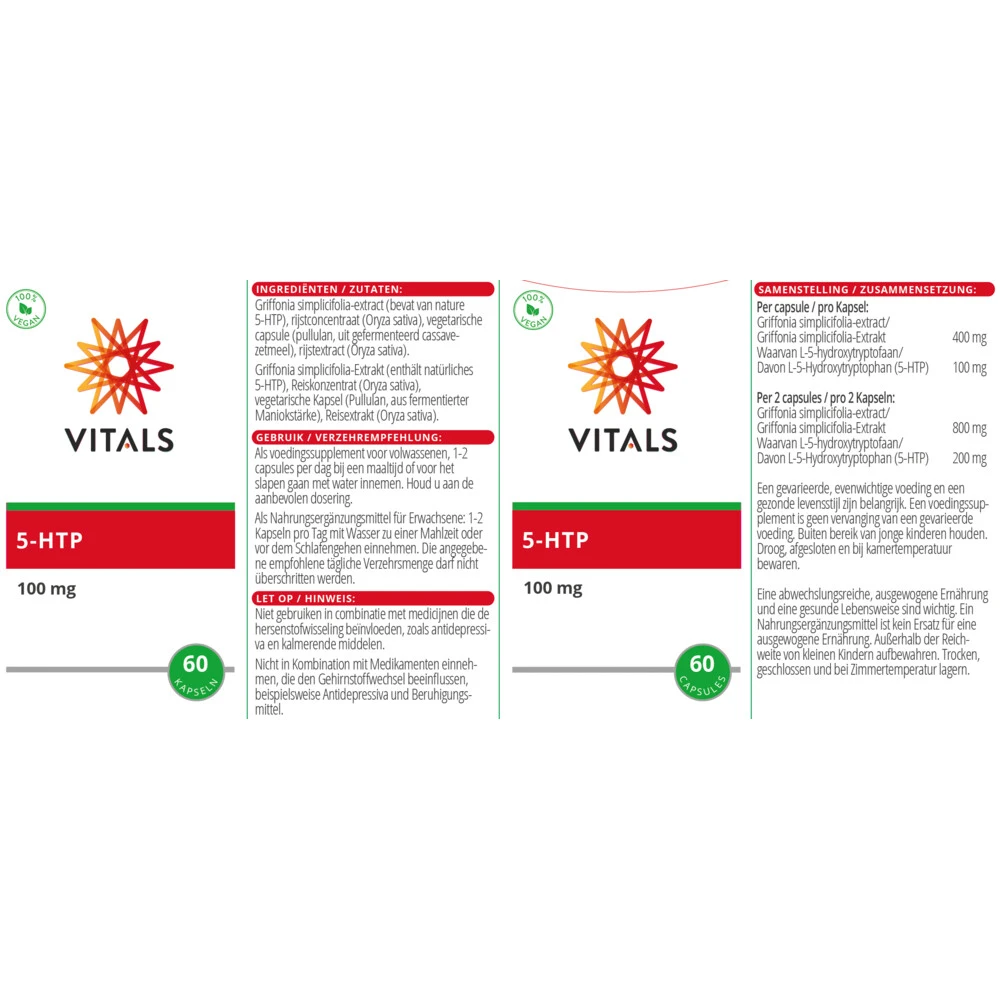 Vitals 5Htp 100 Mg 3 Vitals 5Htp 100 Mg - Afbeelding 3