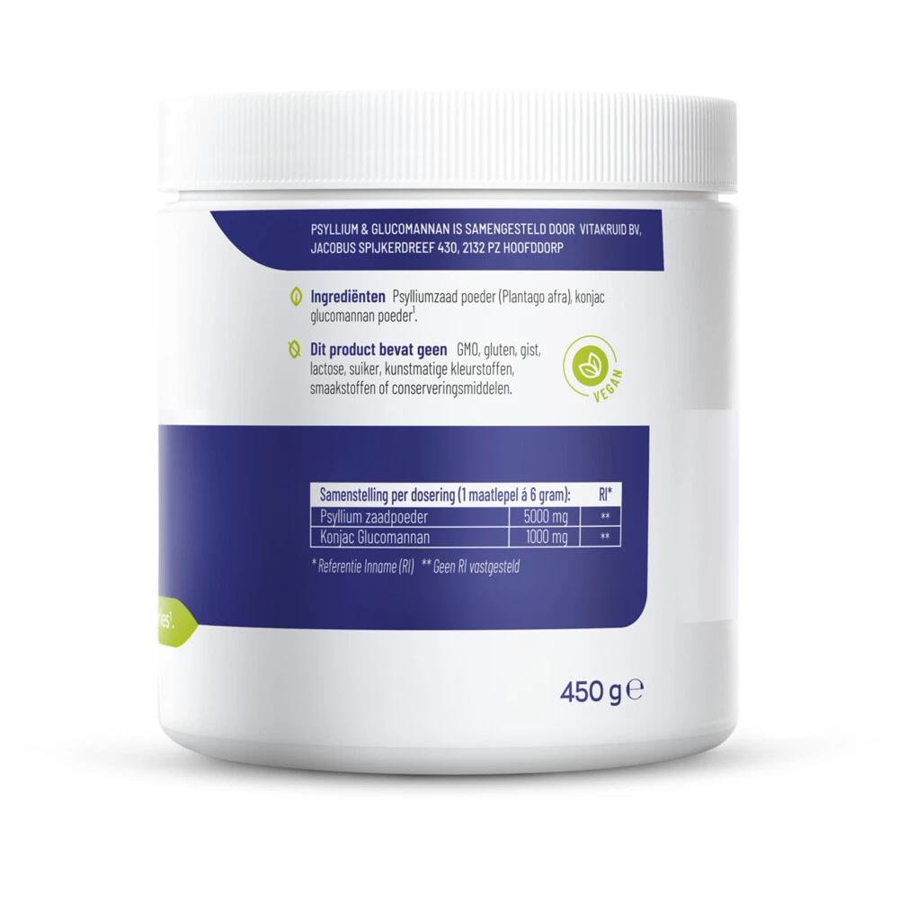 Vitakruid Psyllium Glucomann 3 Vitakruid Psyllium Glucomann - Afbeelding 3