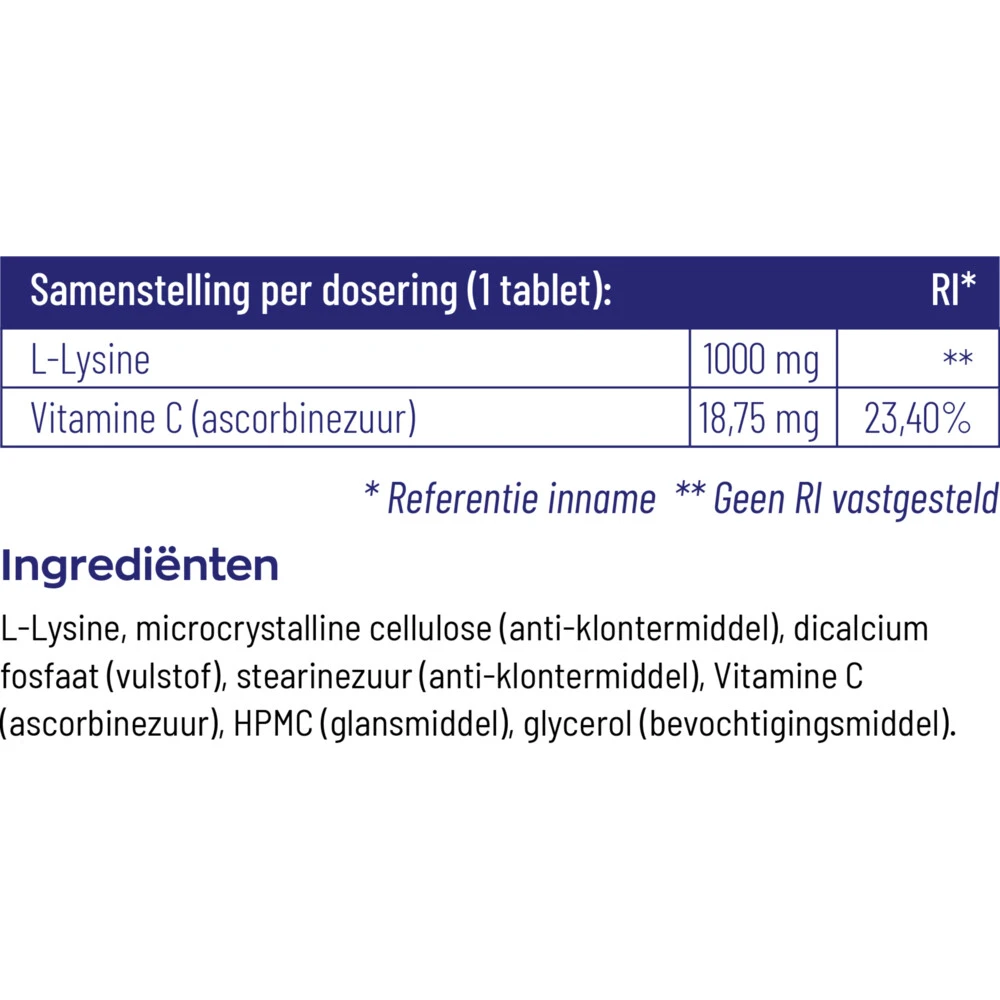 Vitakruid L-Lysine 1000 Mg 4 Vitakruid L-Lysine 1000 Mg - Afbeelding 4