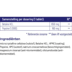 Vitakruid Betaine Hcl 650 Mg 8 Vitakruid Betaine Hcl 650 Mg -Gezondheidszorg Leveringen 1024006 4