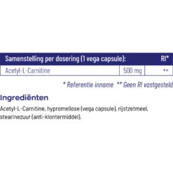Vitakruid Acetyl L-Carnitine -Gezondheidszorg Leveringen 1024019 4