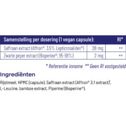 2x Vitakruid Saffraan 28 MG & Bioperine -Gezondheidszorg Leveringen 1036994 5