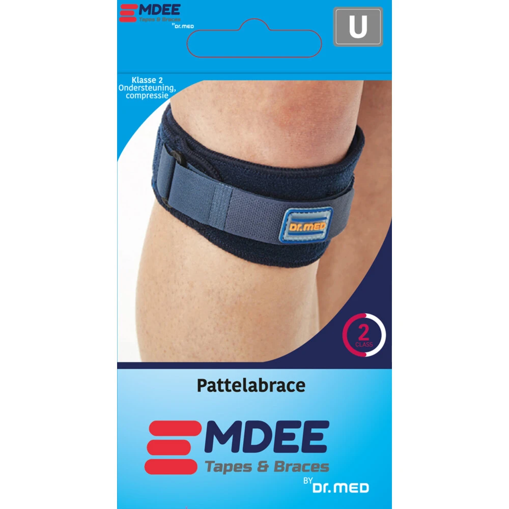 Emdee Knie - Pattela Brace Blauw 1 Emdee Knie - Pattela Brace Blauw