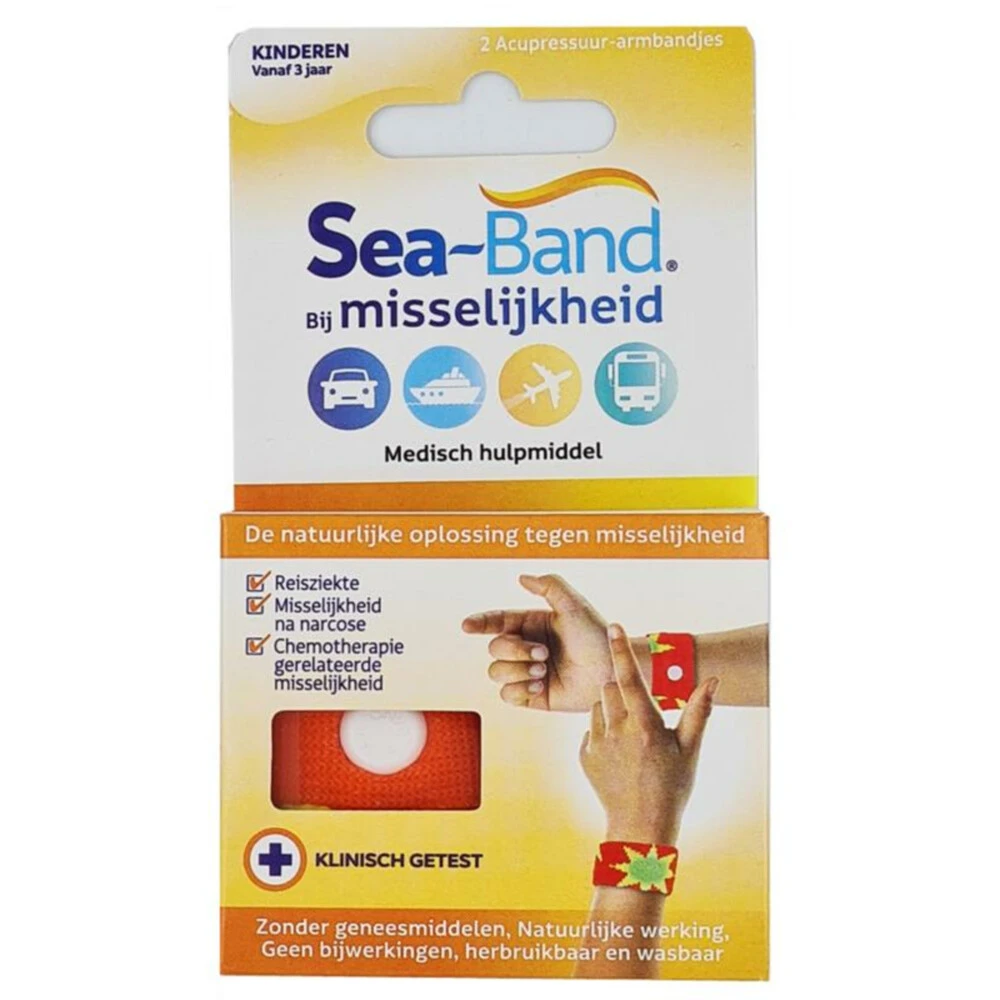 Sea Band Polsbandjes Bij Misselijkheid Kind 1 Sea Band Polsbandjes Bij Misselijkheid Kind