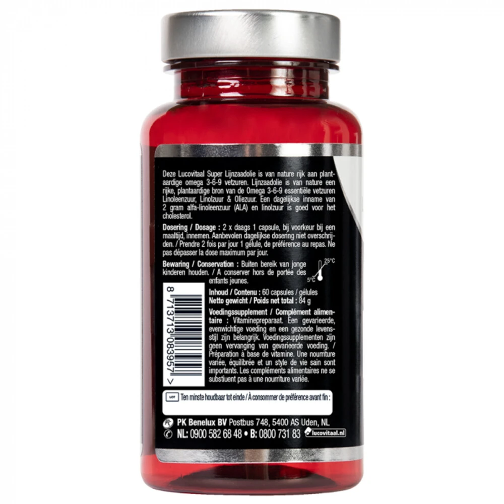 3x Lucovitaal Super Lijnzaad Olie 1000 Mg Omega 3-6-9 3 3x Lucovitaal Super Lijnzaad Olie 1000 Mg Omega 3-6-9 - Afbeelding 3