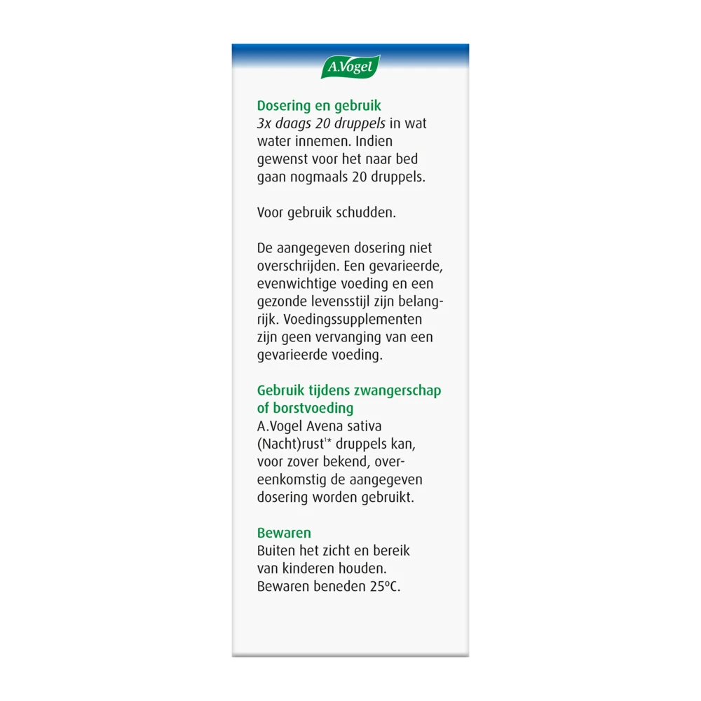 A.Vogel Avena Sativa Complex (Nacht)rust Druppels 3 A.Vogel Avena Sativa Complex (Nacht)rust Druppels - Afbeelding 3