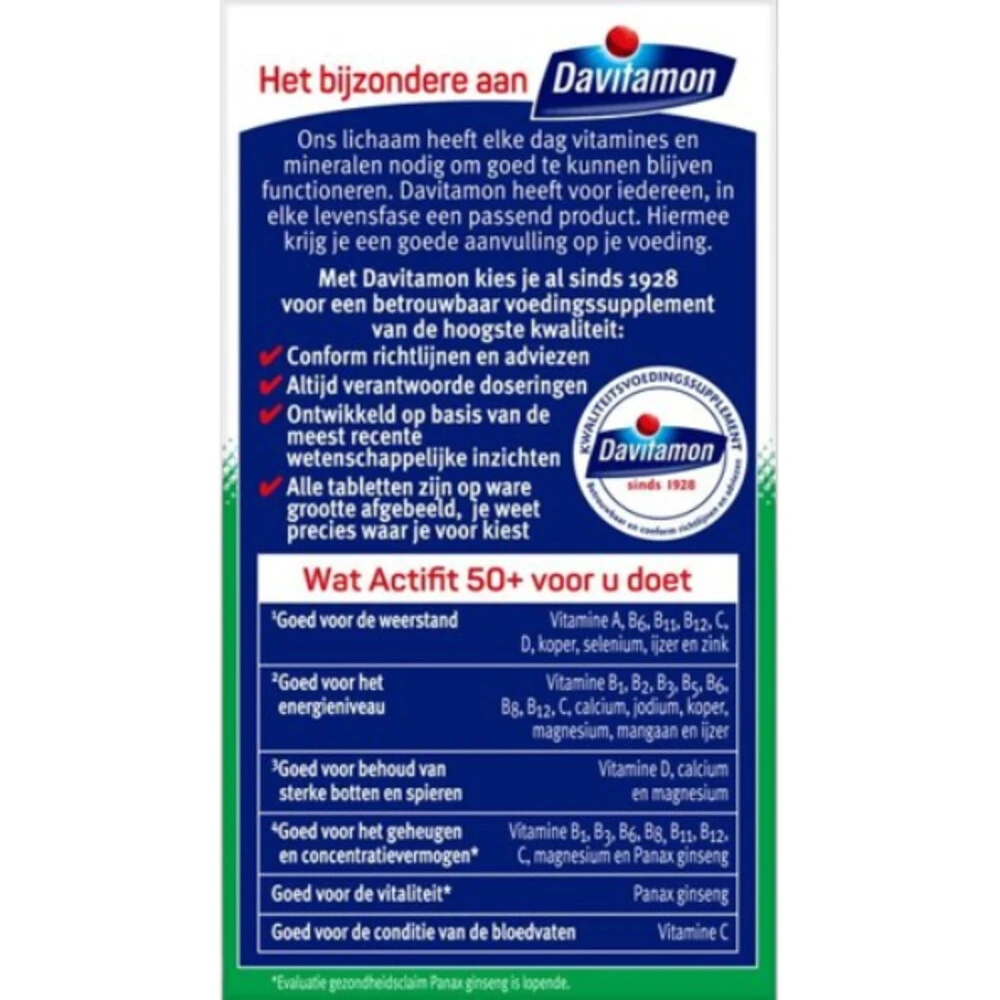 Davitamon Actifit 50+ 4 Davitamon Actifit 50+ - Afbeelding 4