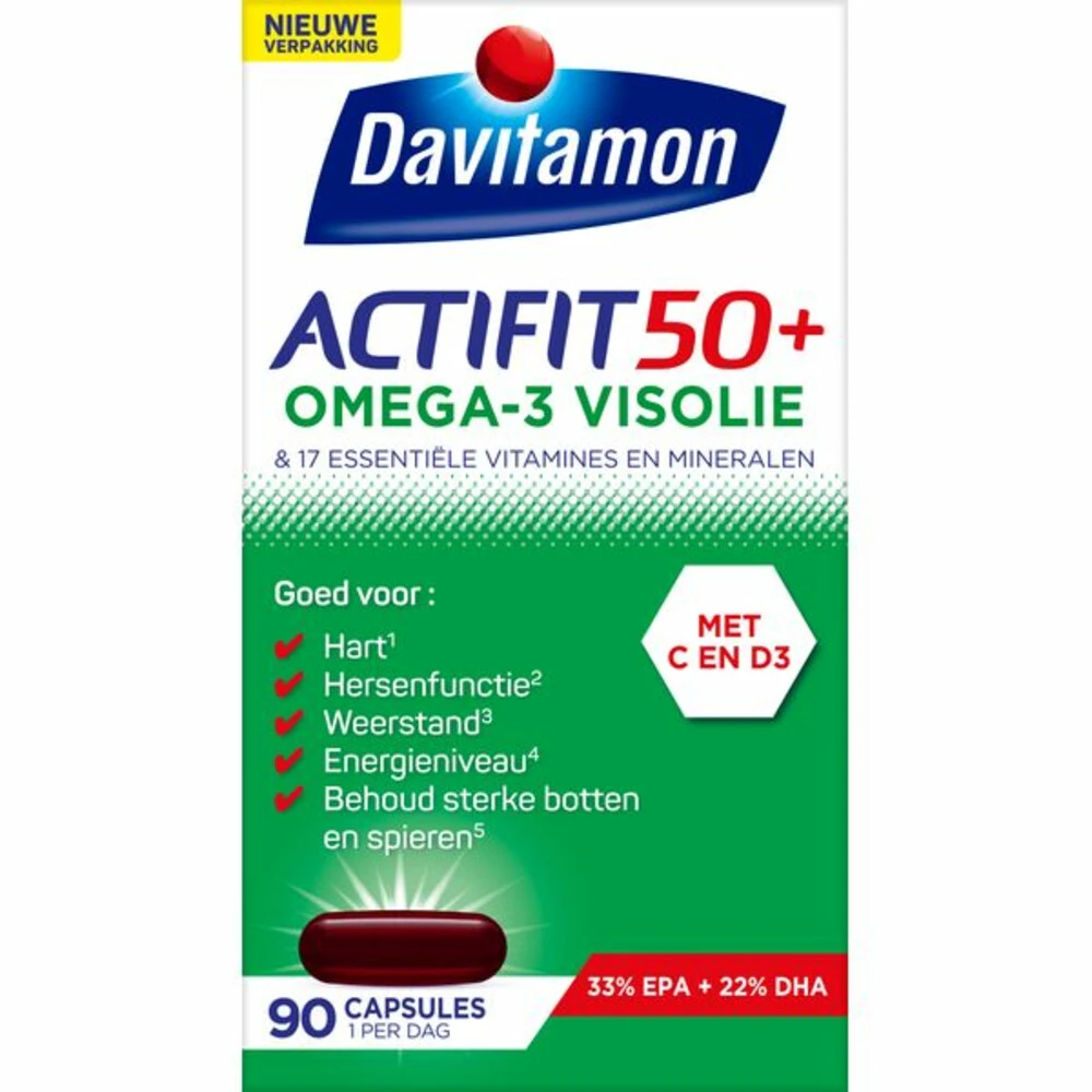 Davitamon Actifit 50+ Omega-3 Visolie 1 Davitamon Actifit 50+ Omega-3 Visolie
