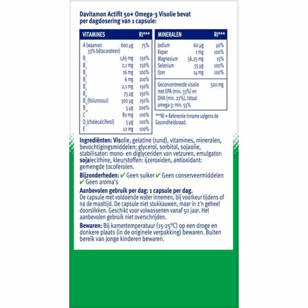 Davitamon Actifit 50+ Omega-3 Visolie 4 Davitamon Actifit 50+ Omega-3 Visolie - Afbeelding 4