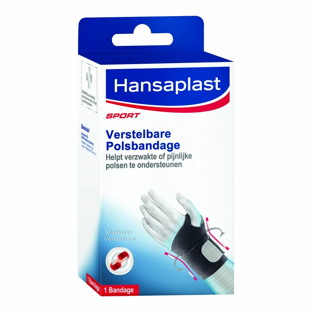 Hansaplast Sport Verstelbare Neopreen Polsbandage 1 Hansaplast Sport Verstelbare Neopreen Polsbandage