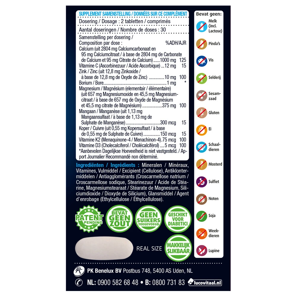 Lucovitaal Calcium, Magnesium En Botten 4 Lucovitaal Calcium, Magnesium En Botten - Afbeelding 4