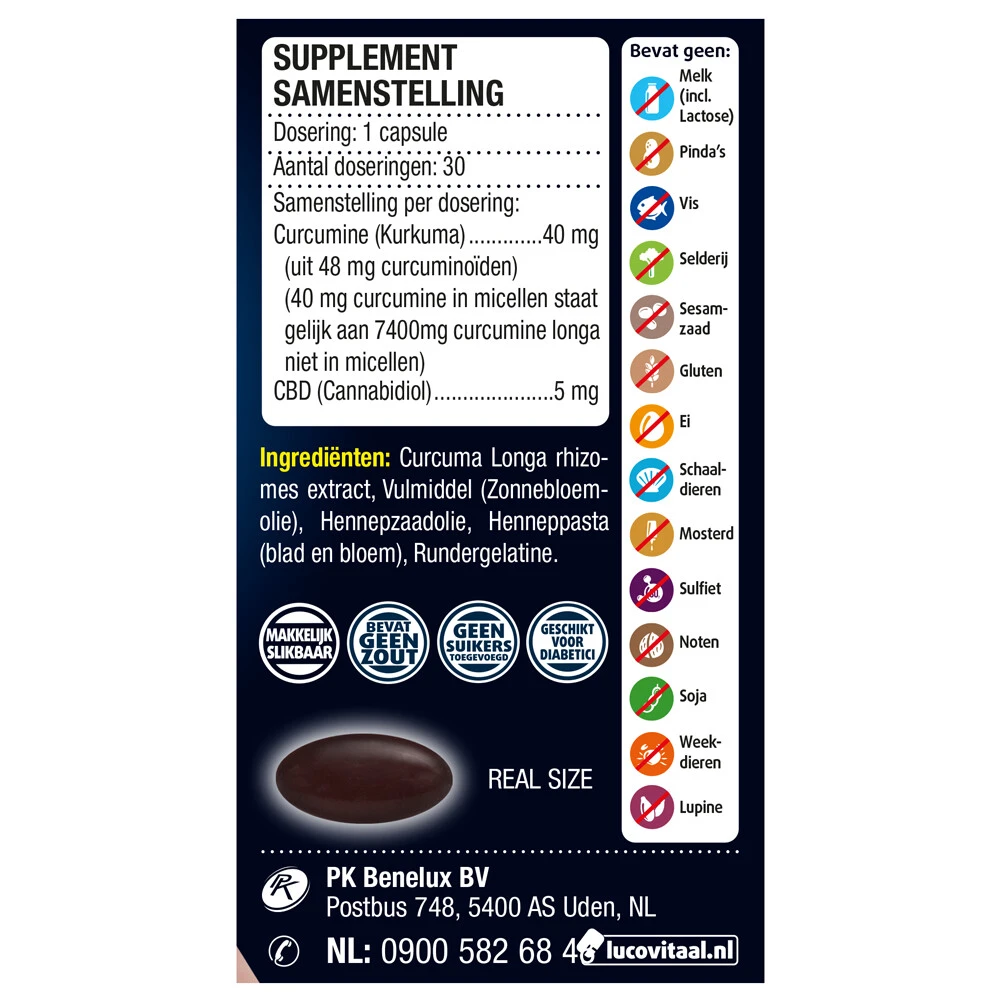 Lucovitaal Curcumine CBD 3 Lucovitaal Curcumine CBD - Afbeelding 3