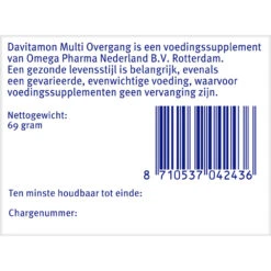 Davitamon Compleet Vrouw Overgang Multivitamine 7 Davitamon Compleet Vrouw Overgang Multivitamine -Gezondheidszorg Leveringen 993926 4