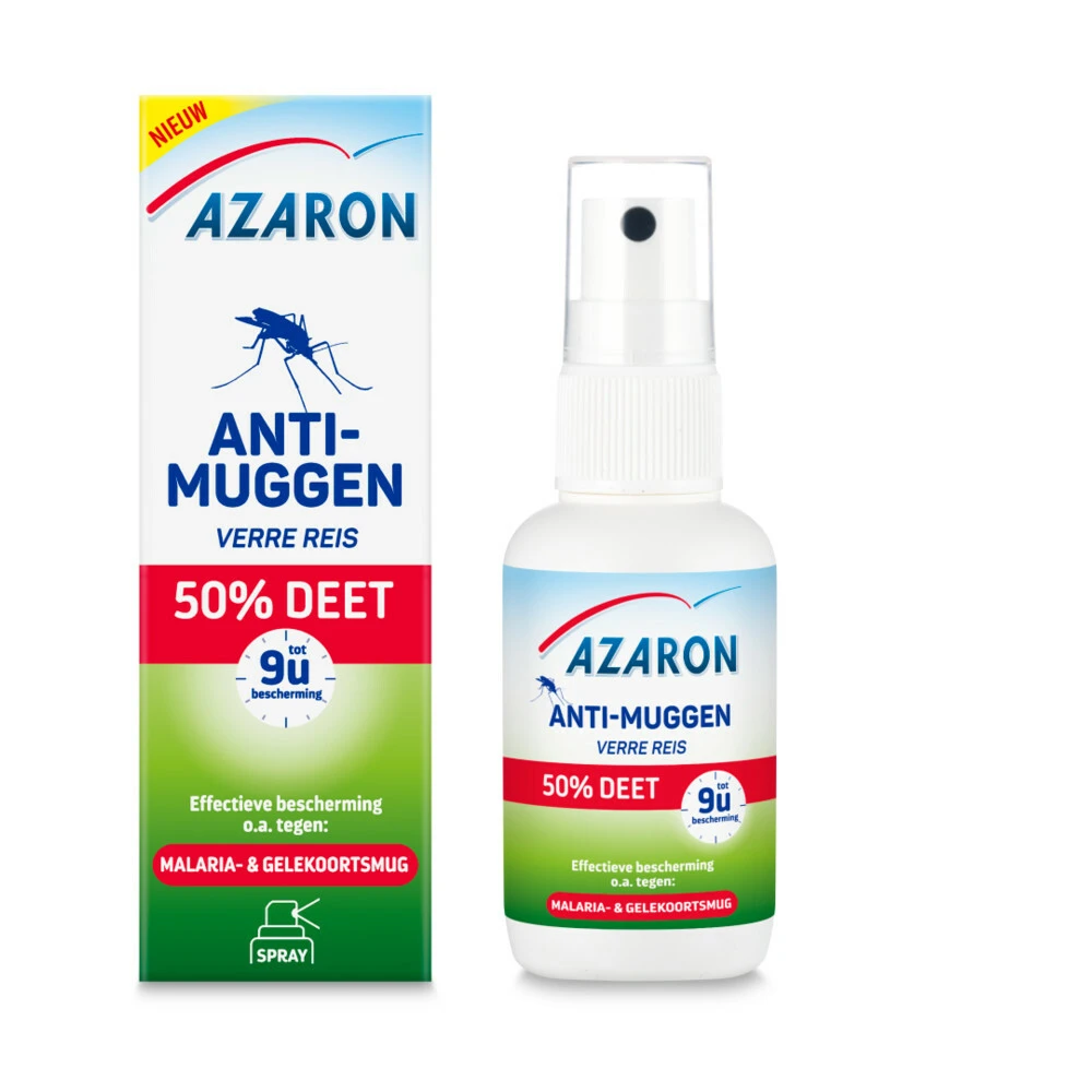 2x Azaron Anti Muggenspray 50% DEET 2 2x Azaron Anti Muggenspray 50% DEET - Afbeelding 2