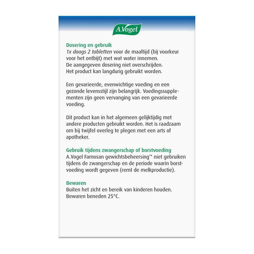 A.Vogel Famosan Overgang Gewichtsbeheersing 3 A.Vogel Famosan Overgang Gewichtsbeheersing - Afbeelding 3